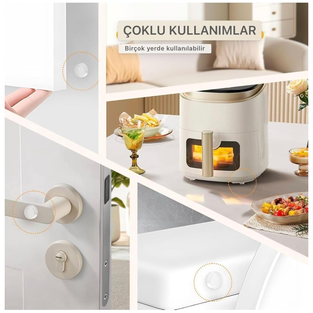 100 Adet Pacific Silikon Bazlı Ses Kesici Stoper Şeffaf Çap:10 mm - Görsel 5