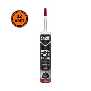 12 Adet Selsil Ultra Tack Montaj Yapıştırıcı Korniş Yapıştırıcısı 290 ml