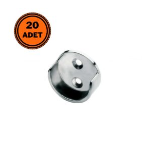 20 Adet Nobel Gökçe Dolap Askı Borusu Flanşı Krom