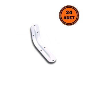 24 Adet Raf Altı Raf Ayağı Konsol L Demir Beyaz 10 x 15 cm