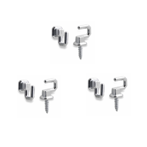 6 Adet Osena Anahtar Askısı Kanca Metal Krom Kod: 4147