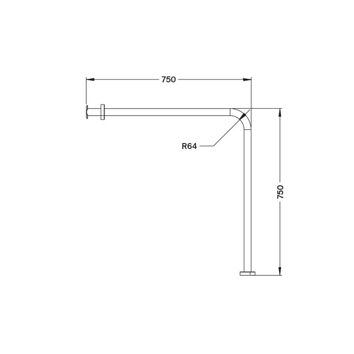 Tema Engelli Yerden Duvara L Tipi Tutunma Barı Paslanmaz - Görsel 2