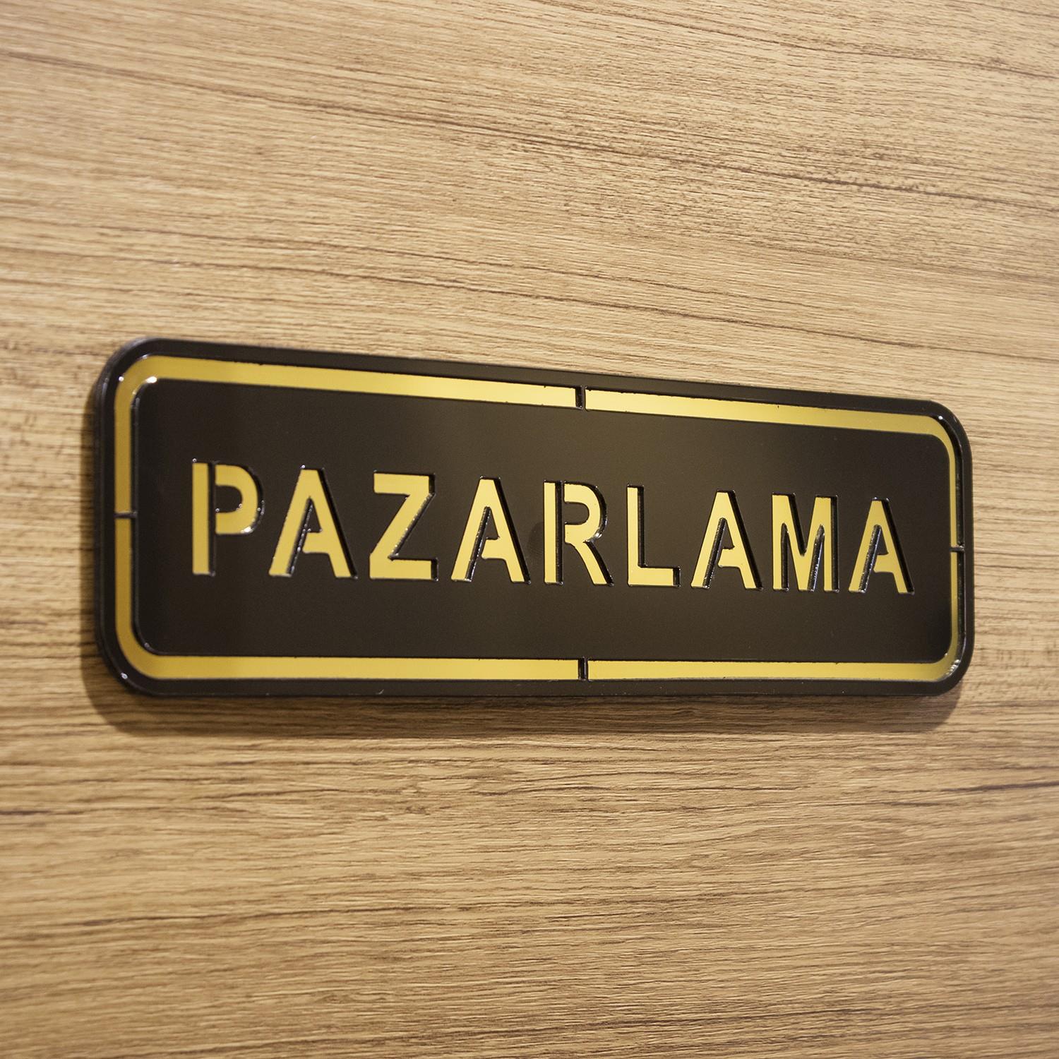 Abs Lüx Çift Katlı Yönlendirme Levhası Siyah-Altın Pazarlama - Görsel 4