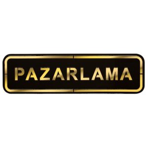 Abs Lüx Çift Katlı Yönlendirme Levhası Siyah-Altın Pazarlama