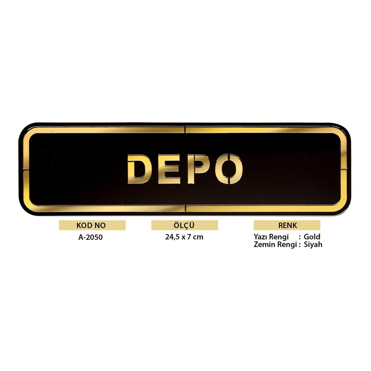 Abs Lüx Çift Katlı Yönlendirme Levhası Siyah-Altın Depo - Görsel 2