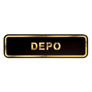 Abs Lüx Çift Katlı Yönlendirme Levhası Siyah-Altın Depo