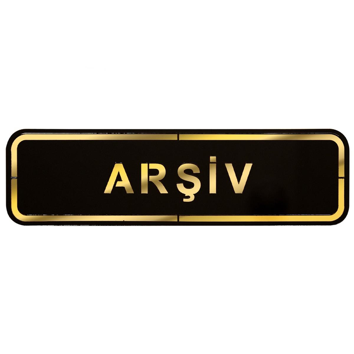 Abs Lüx Çift Katlı Yönlendirme Levhası Siyah-Altın Arşiv