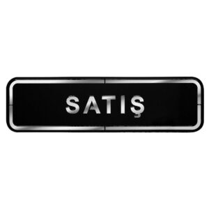 Abs Lüx Çift Katlı Yönlendirme Levhası Siyah-Gümüş Satış