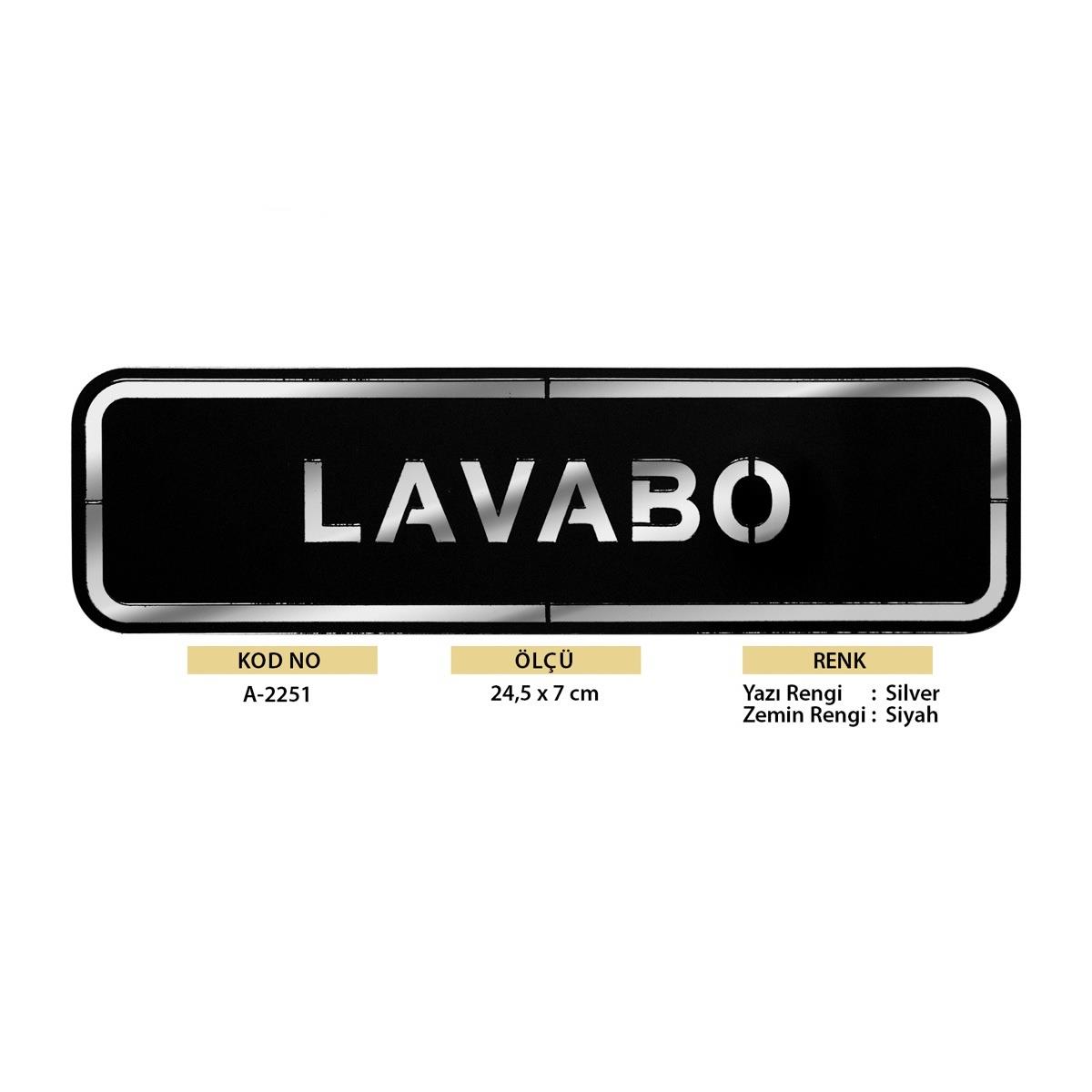 Abs Lüx Çift Katlı Yönlendirme Levhası Siyah-Gümüş Lavabo - Görsel 2