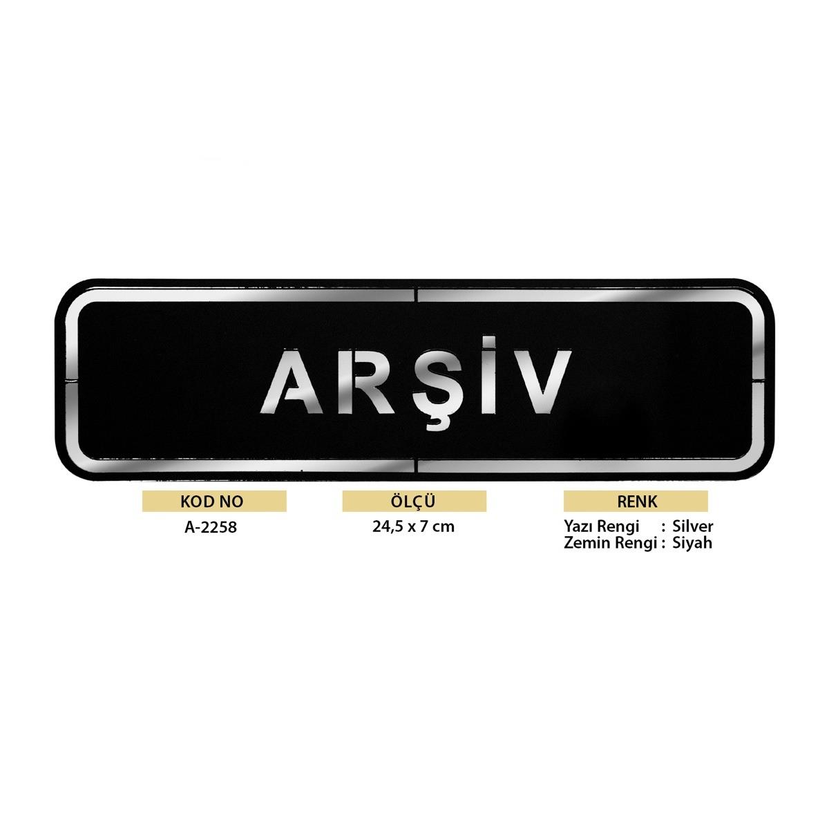 Abs Lüx Çift Katlı Yönlendirme Levhası Siyah-Gümüş Arşiv - Görsel 2