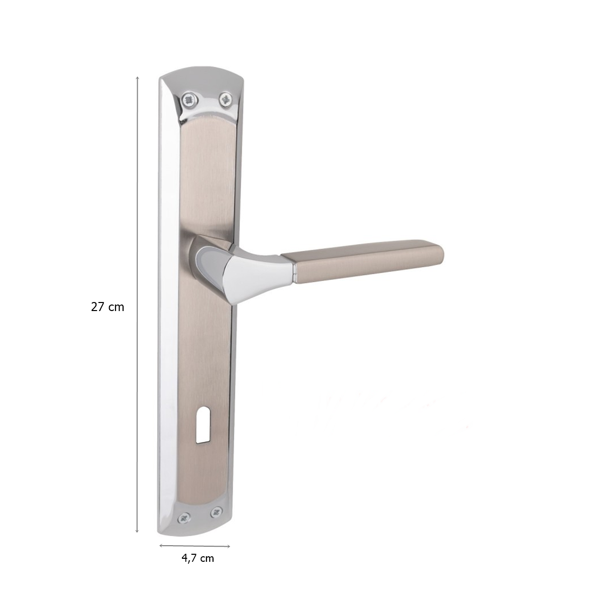 Arpat Arya Grand Lüx Alüminyum Kapı Kolu Krom Saten Oda - Görsel 2