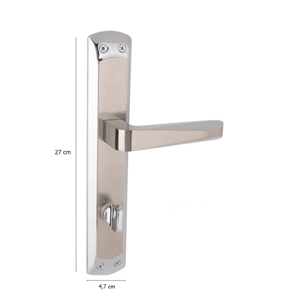 Arpat Rosa Grand Lüx Alüminyum Kapı Kolu Krom Saten Wc - Görsel 2