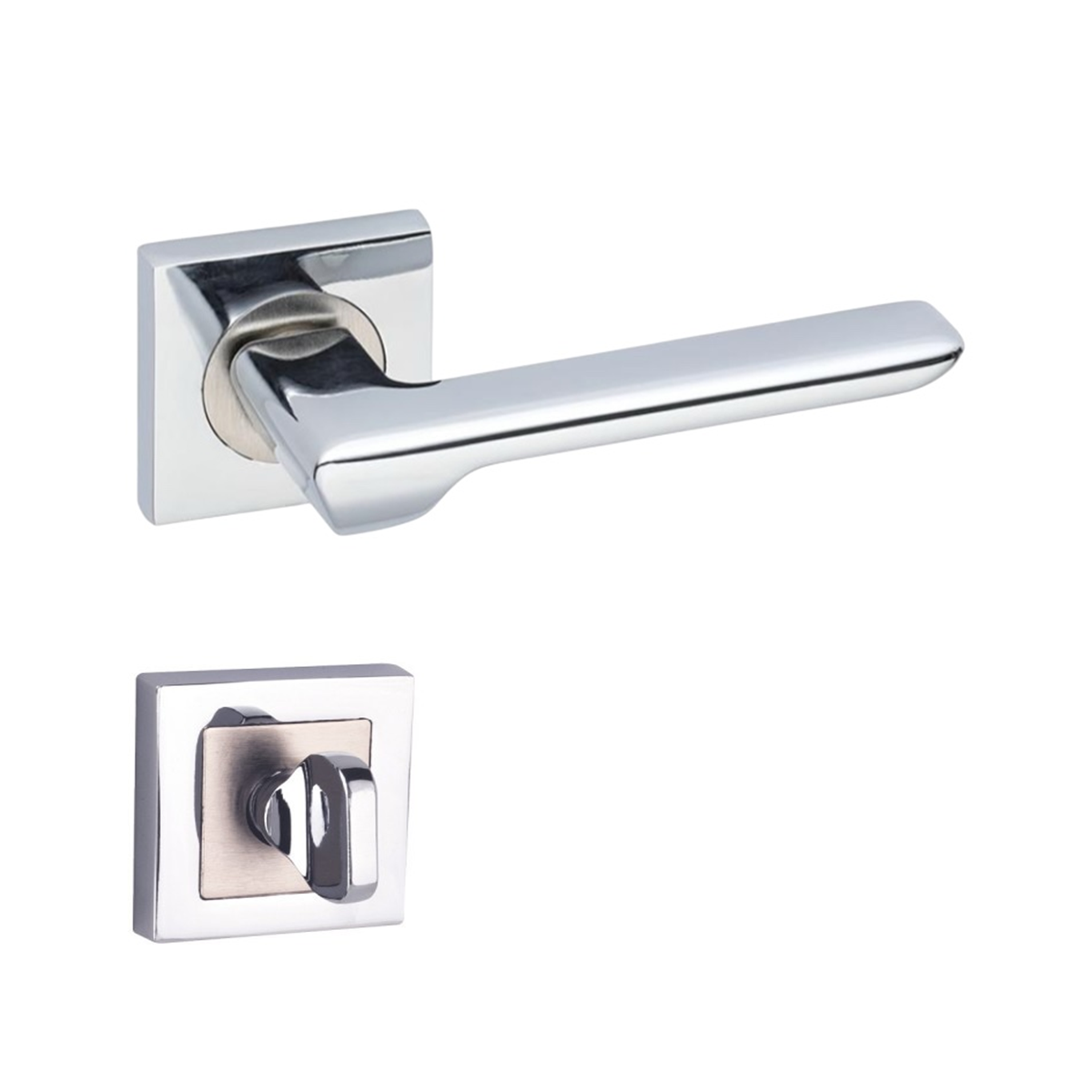 Arpat Sofia Kare Rozetli Wc Kapı Kolu Krom - Görsel 2