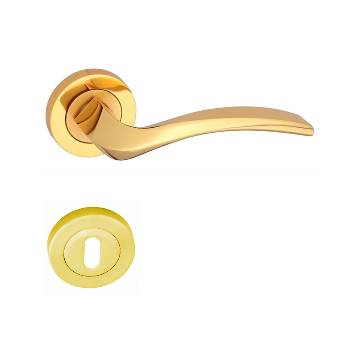 Arpat Trend Yuvarlak Rozetli Oda Kapı Kolu Altın ( Sarı ) - Görsel 2