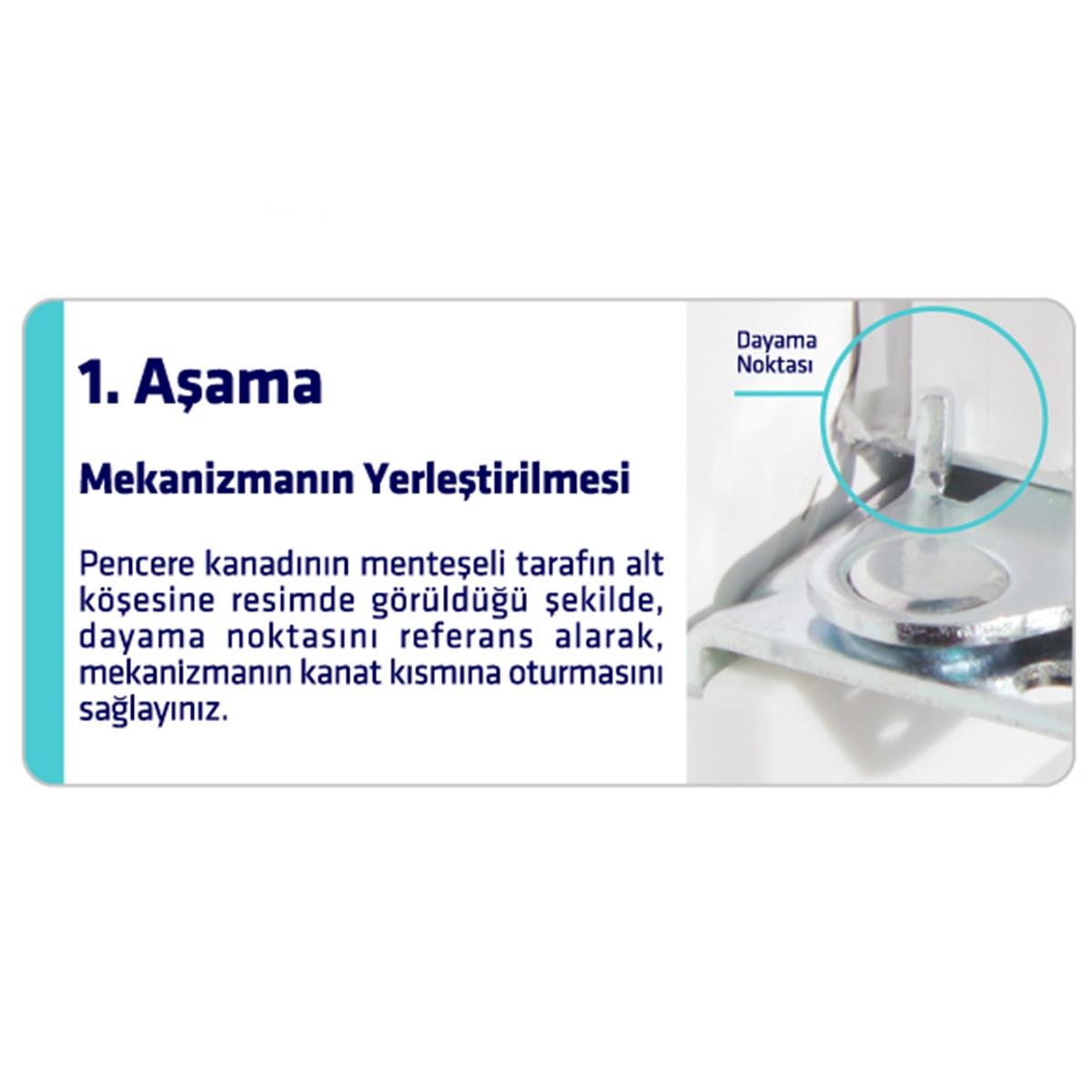 Arwin Sol Açılım Pencere için Kademeli Havalandırma Mekanizması - Görsel 5