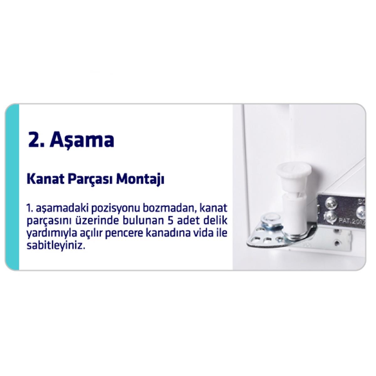 Arwin Sol Açılım Pencere için Kademeli Havalandırma Mekanizması - Görsel 6