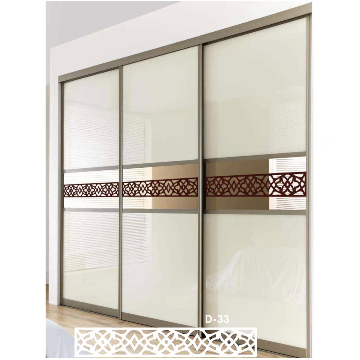 D-33 Gümüş 87,5 x 14 cm Sibu Aynalı Pleksi Mobilya Dolap Süsü - Görsel 2