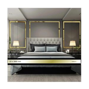 10 mm x 2800 mm Altın Sibu Aynalı Pleksi Şerit Mobilya Süsü