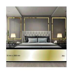 50 mm x 2800 mm Altın Sibu Aynalı Pleksi Şerit Mobilya Süsü
