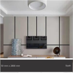 50 mm x 2800 mm Siyah Sibu Aynalı Pleksi Şerit Mobilya Süsü
