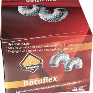 Bacamatik için Bacaflex Aspiratör Baca Borusu 127 mm 3 mt