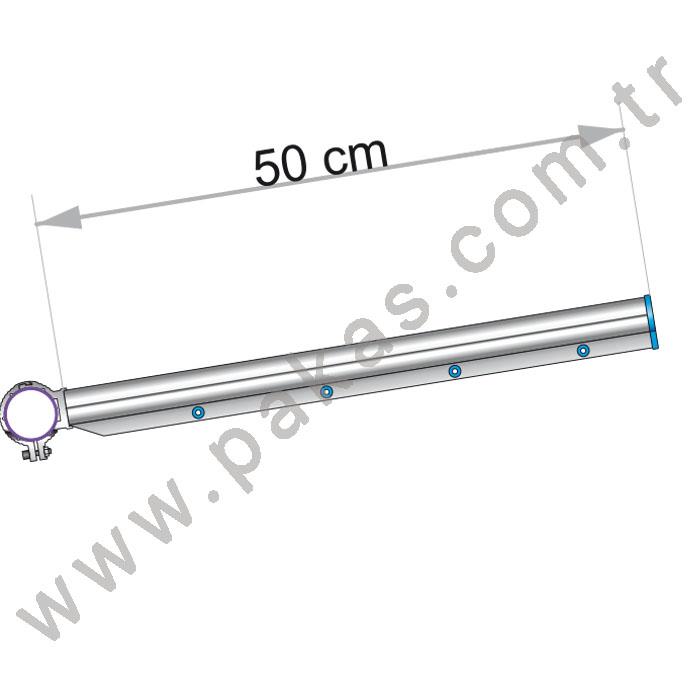 Pakas Balkon Çamaşır Kurutma Askısı Yuvarlak Küpeşte Pks 01 Bronz - Görsel 2