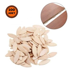 100 Adet Ahşap Bisküvi Kavela Lamel Yaprak Kavelya No:20