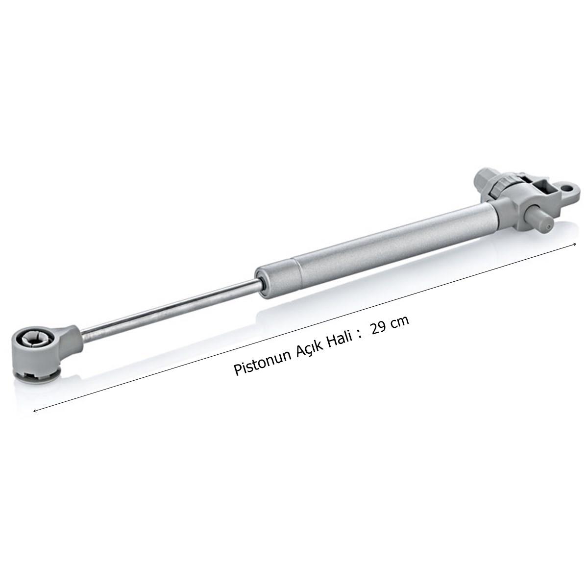 Frenli Yavaş Kapanan Gazlı Amortisör Piston 100 N Gri - Görsel 4