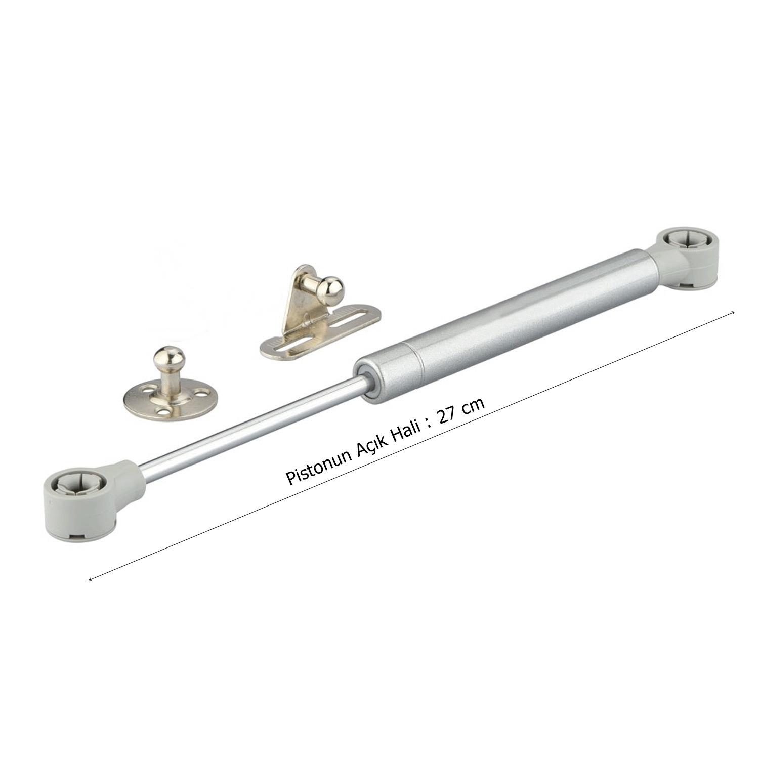 Gazlı Amortisör Piston 120 N Kalkar Dolap Kapakları için 27 cm Gri - Görsel 2