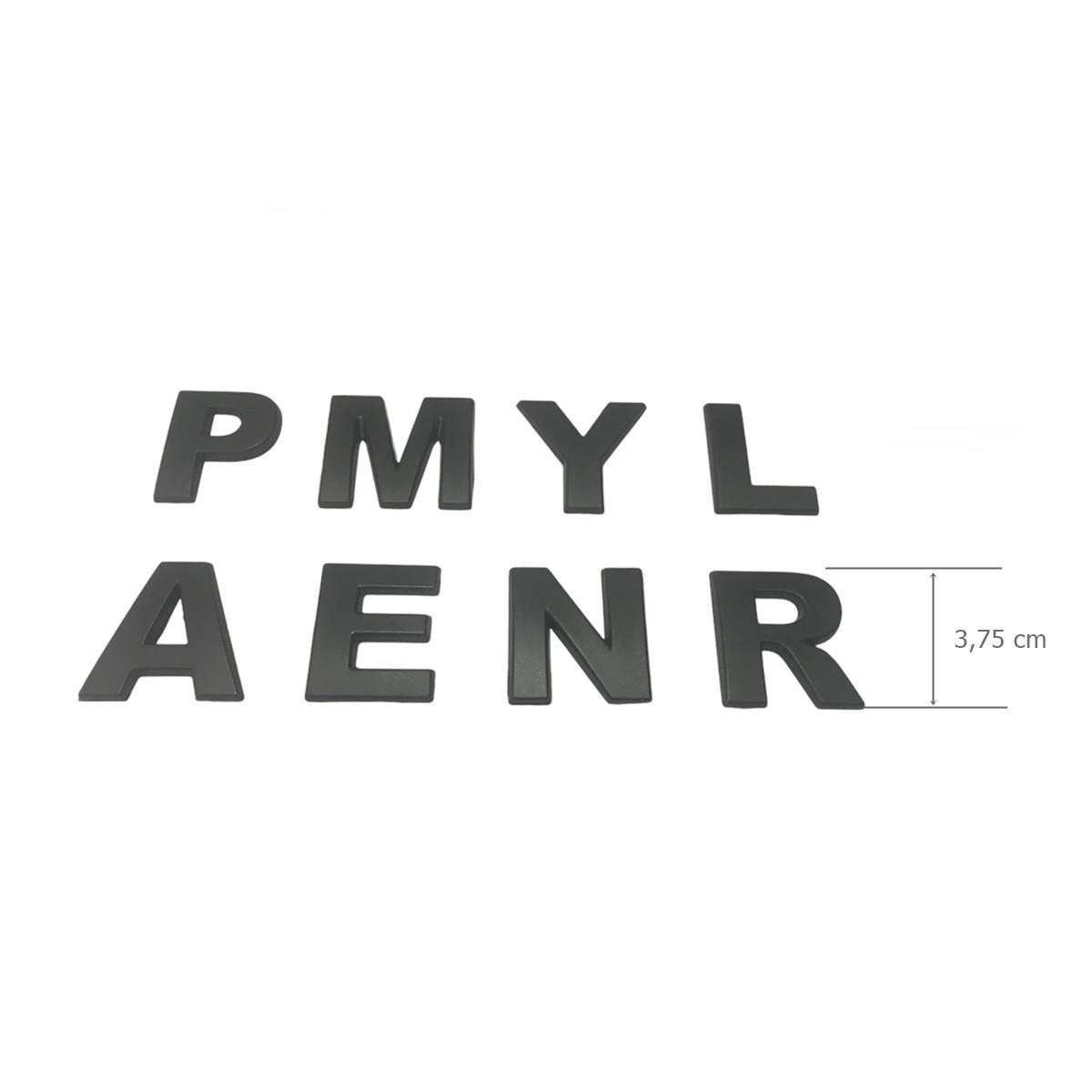 Yapışkanlı Harf 3,75 cm Mat Siyah (1 Adet Harf Fiyatıdır Set Değildir ) - Görsel 2