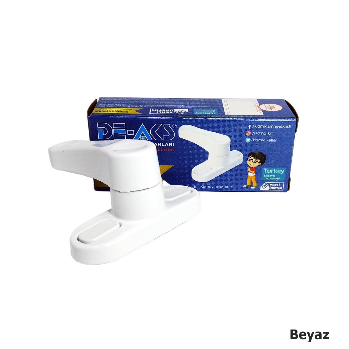 150 Adet Pvc Pencere Çocuk Emniyet Kilidi Çekmeli Metal Beyaz - Görsel 2