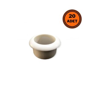 Doğalgaz Flex için 20 Adet Mermer Üstü Delik Tıpası Yüzük Beyaz