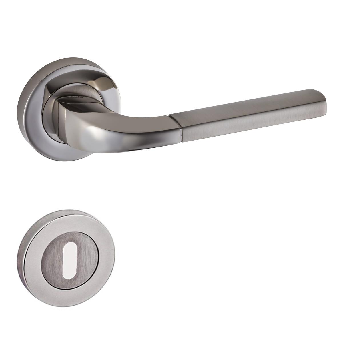 Doğanlar Berat Lüx Rozetli Kapı Kolu Nikel Saten Oda - Görsel 2