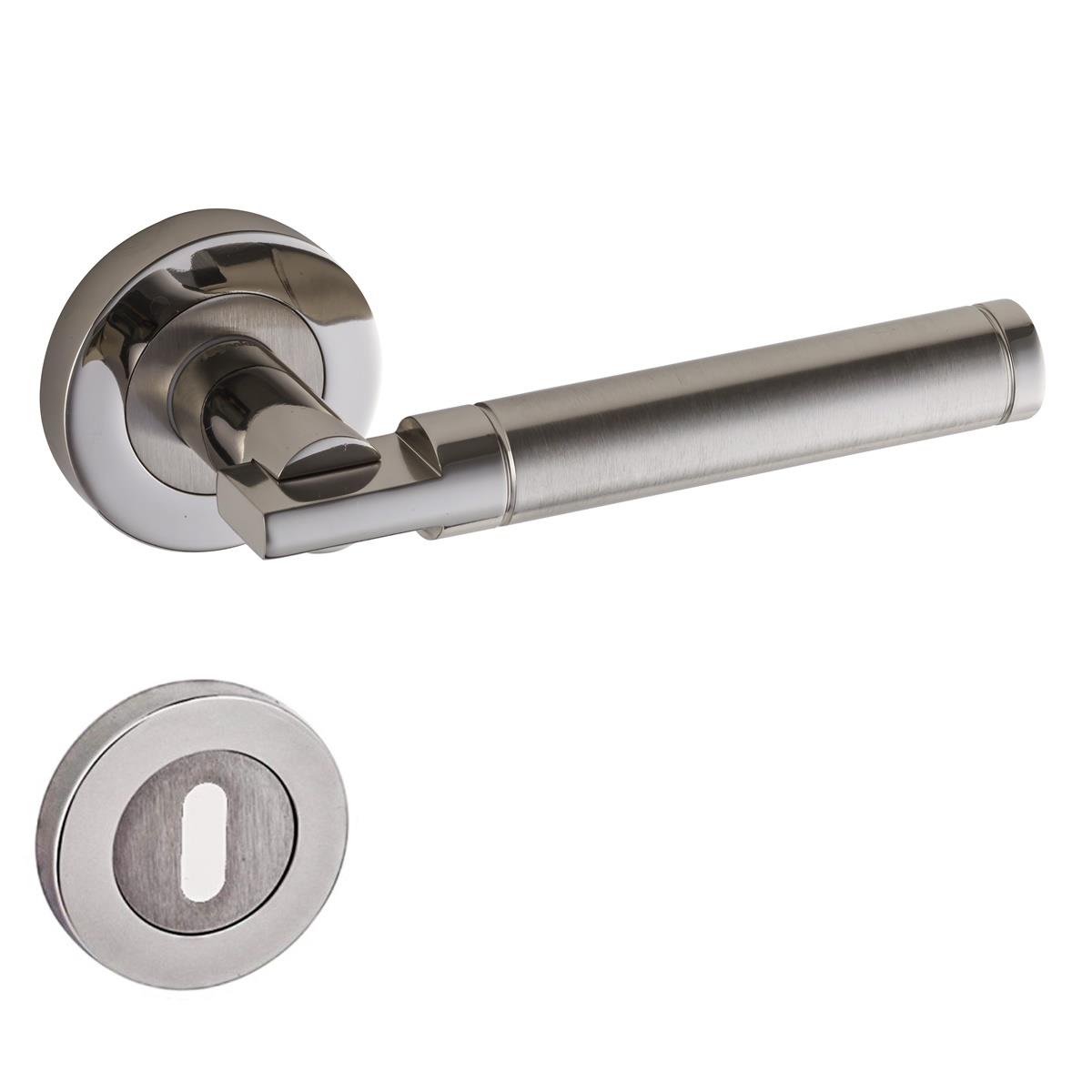 Doğanlar Fırat Lüx Rozetli Kapı Kolu Nikel Saten Oda - Görsel 2