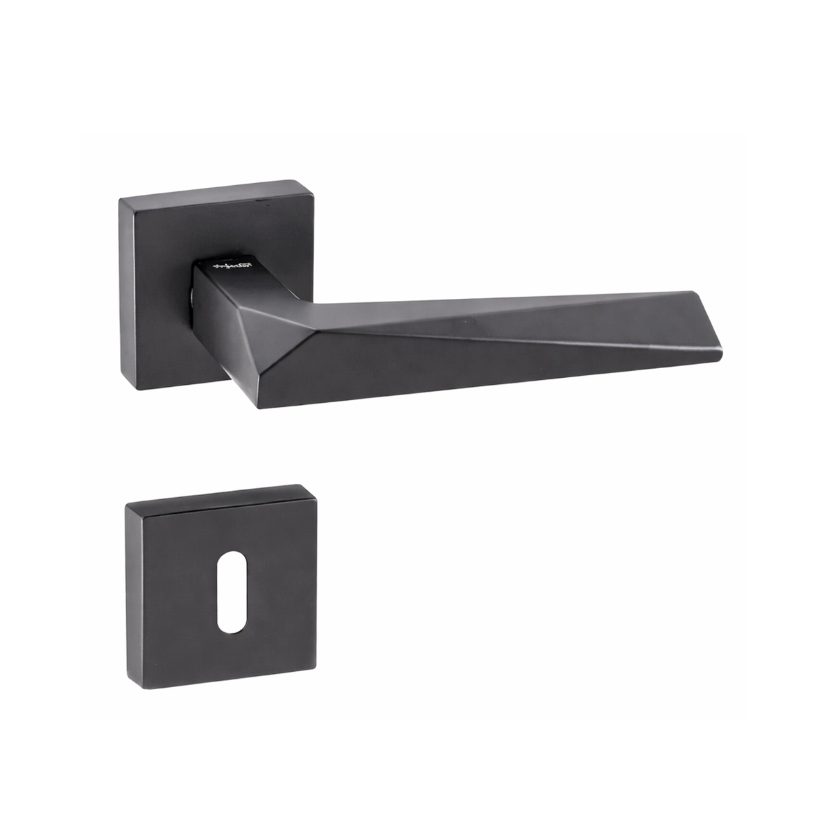 Doğanlar Konsept Prizma Lüx Kare Rozetli Kapı Kolu Antrasit Oda - Görsel 2