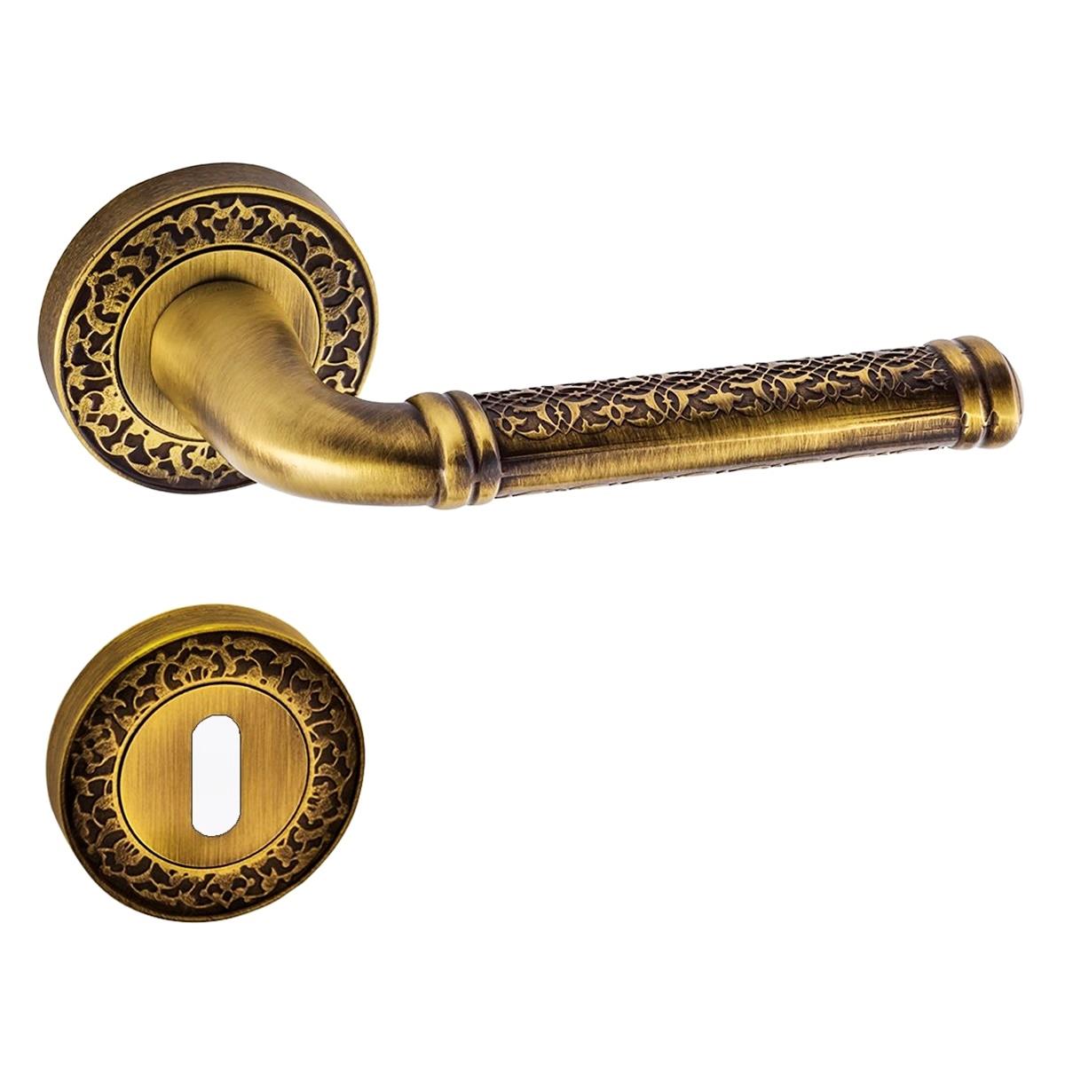 Doğanlar Topkapı Lüx Prinç Rozetli Kapı Kolu Olifka Antik Sarı Oda - Görsel 2