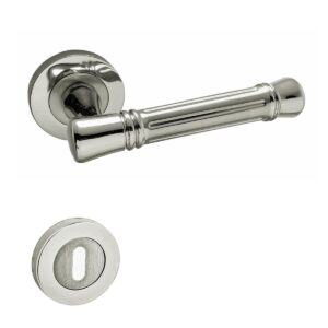 Doğanlar Konsept Venedik Rozetli Kapı Kolu Nikel Saten Oda