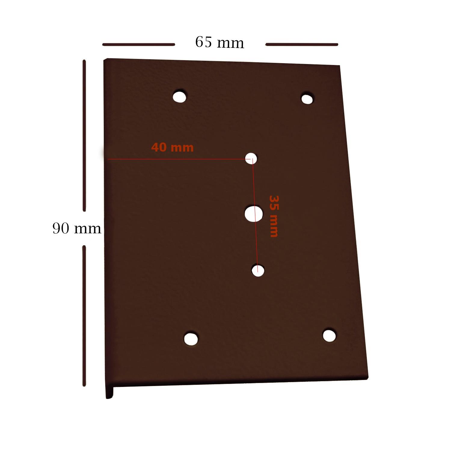 Dolap Menteşe Tamir Sacı Seti Kasa Kısmı İçin 2 li Koyu Kahve - Görsel 3
