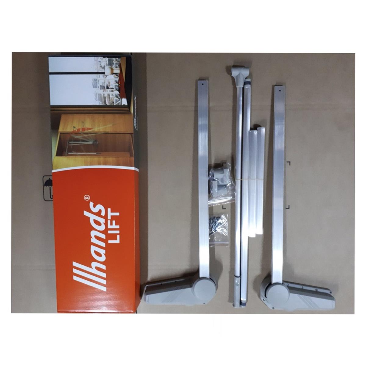 Hands Lift Gardrop Dolap Elbise Askı Asansörü Gri - Görsel 3