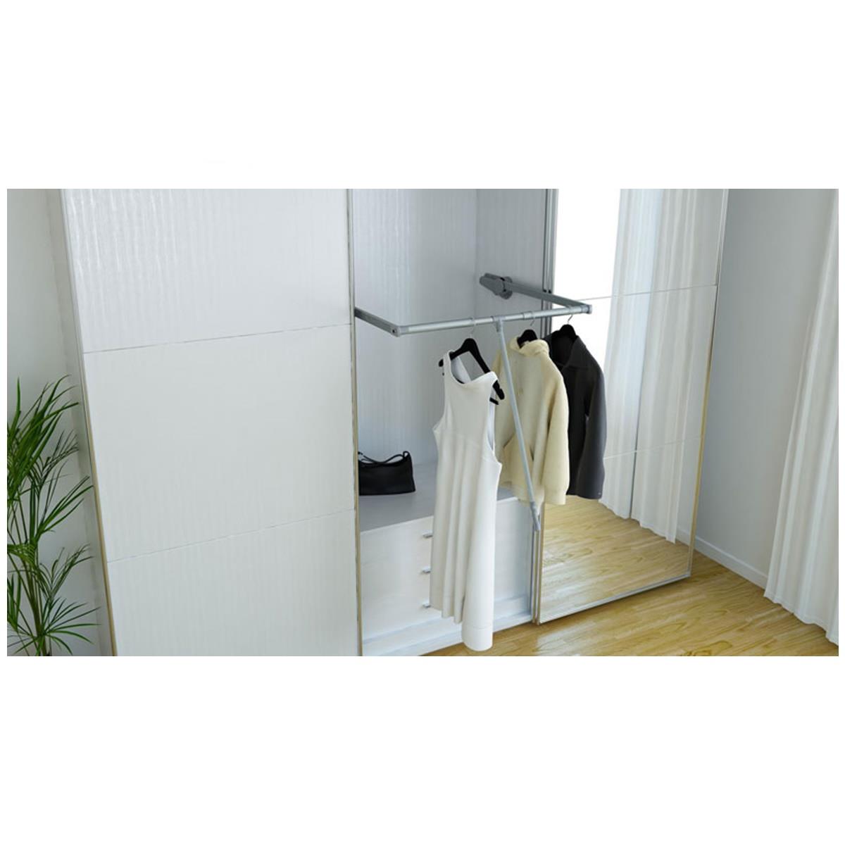 Hands Lift Gardrop Dolap Elbise Askı Asansörü Gri - Görsel 5