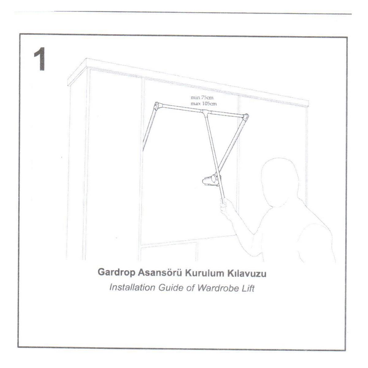 Hands Lift Gardrop Dolap Elbise Askı Asansörü Gri - Görsel 7