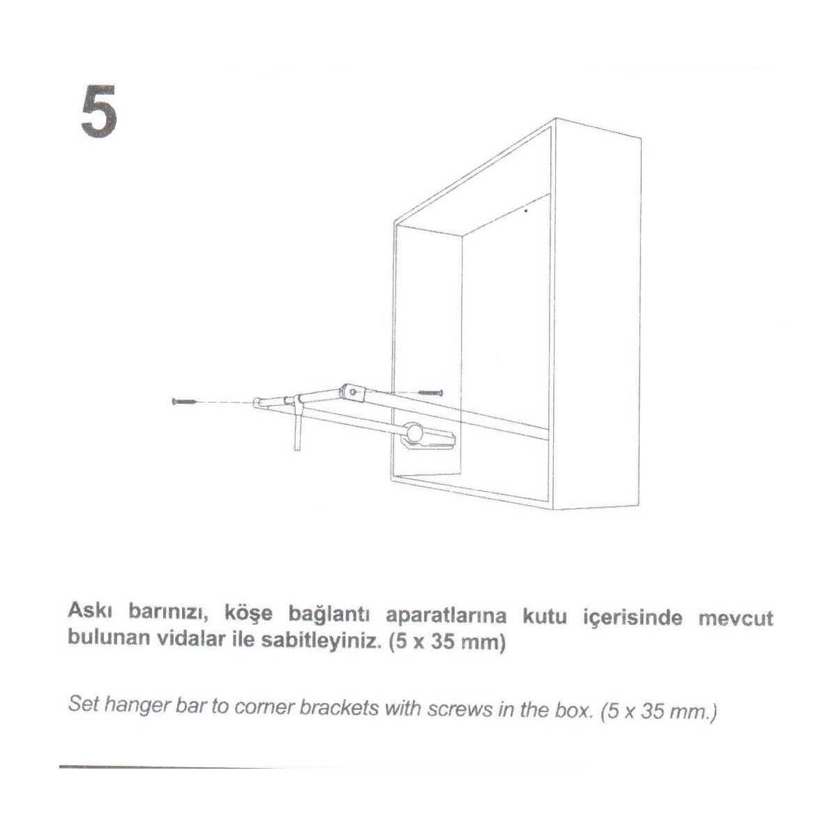 Hands Lift Gardrop Dolap Elbise Askı Asansörü Gri - Görsel 11