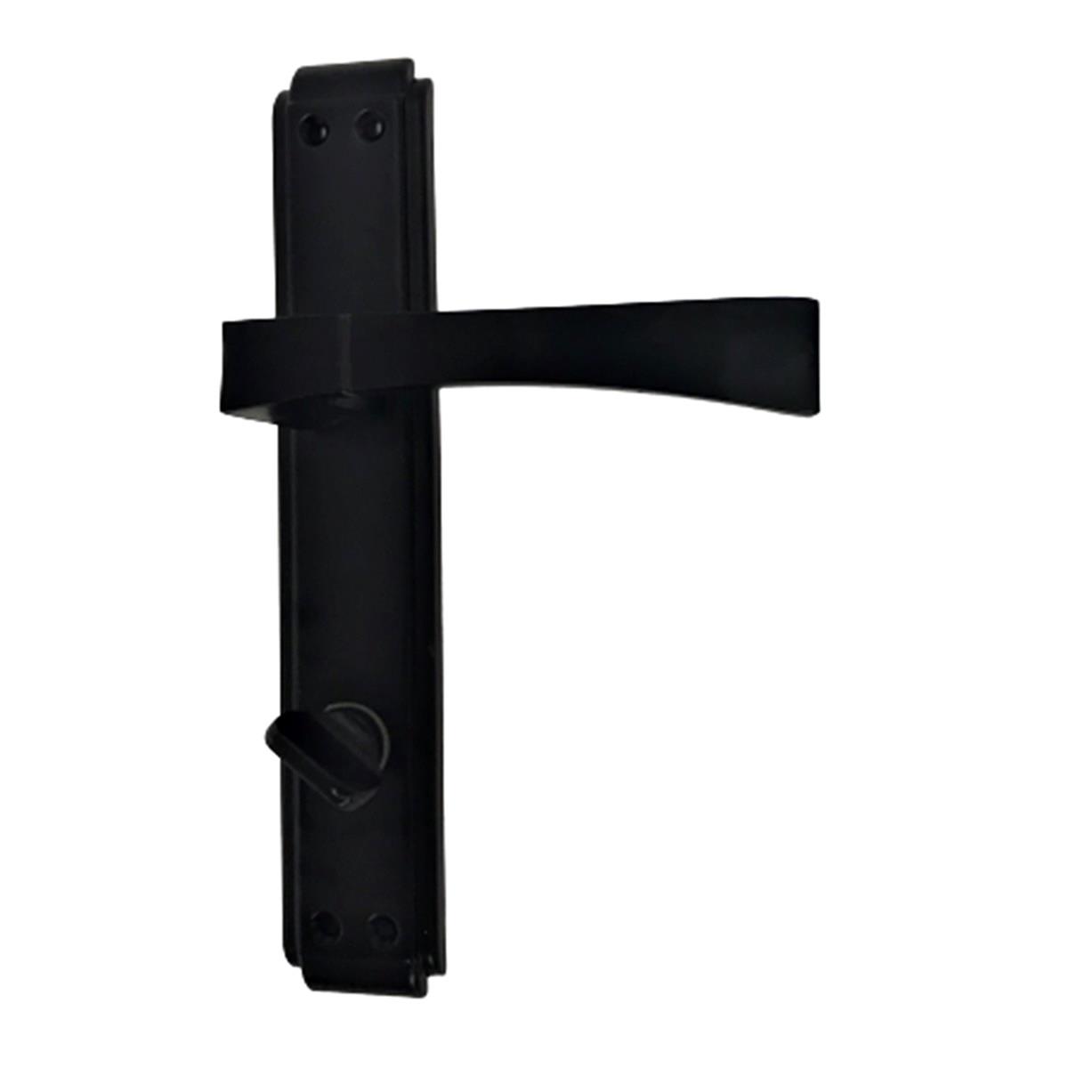 Hira Babil Gül Mat Siyah Kapı Kolu Alüminyum Wc - Görsel 2