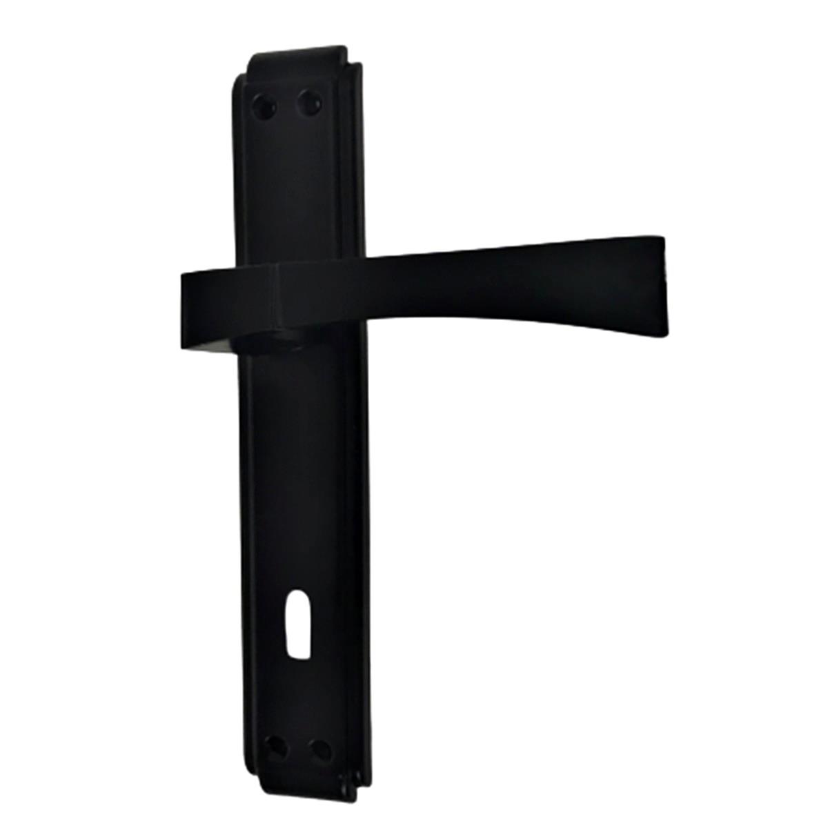 Hira Babil Gül Mat Siyah Kapı Kolu Alüminyum Oda - Görsel 3