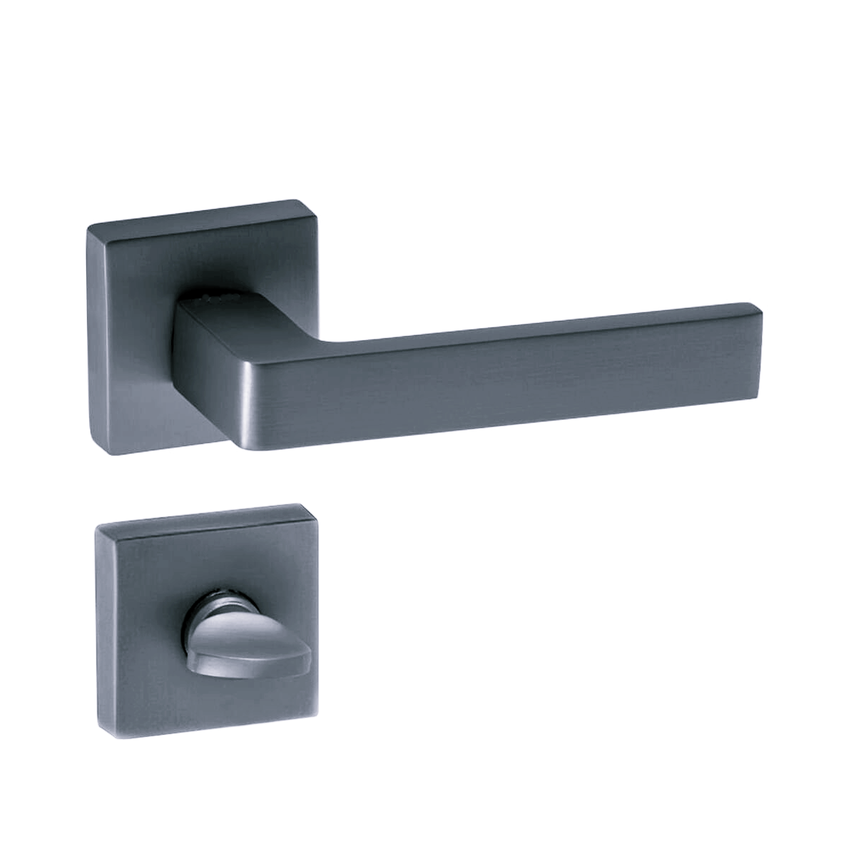 Hira Konak Safari Kare Rozetli Kapı Kolu Antrasit ( Füme ) Wc - Görsel 2