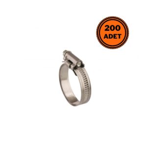 Mikalor 200 Adet W2 Hortum Kelepçesi 16-27 mm 430 Paslanmaz