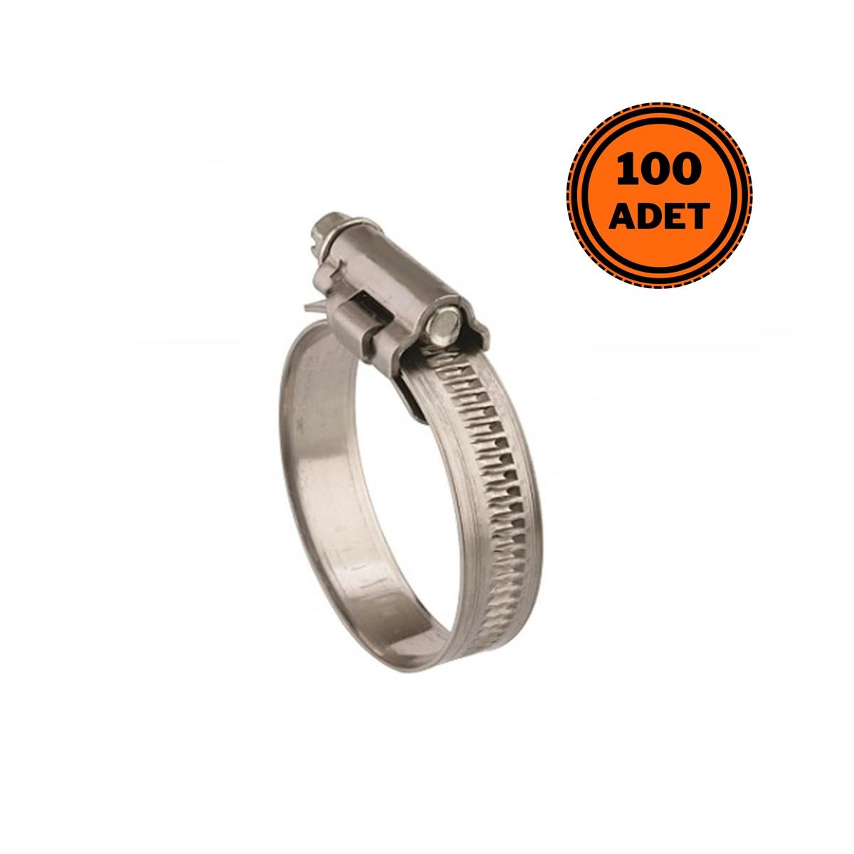 Mikalor 100 Adet W2 Hortum Kelepçesi 25-40 mm Paslanmaz