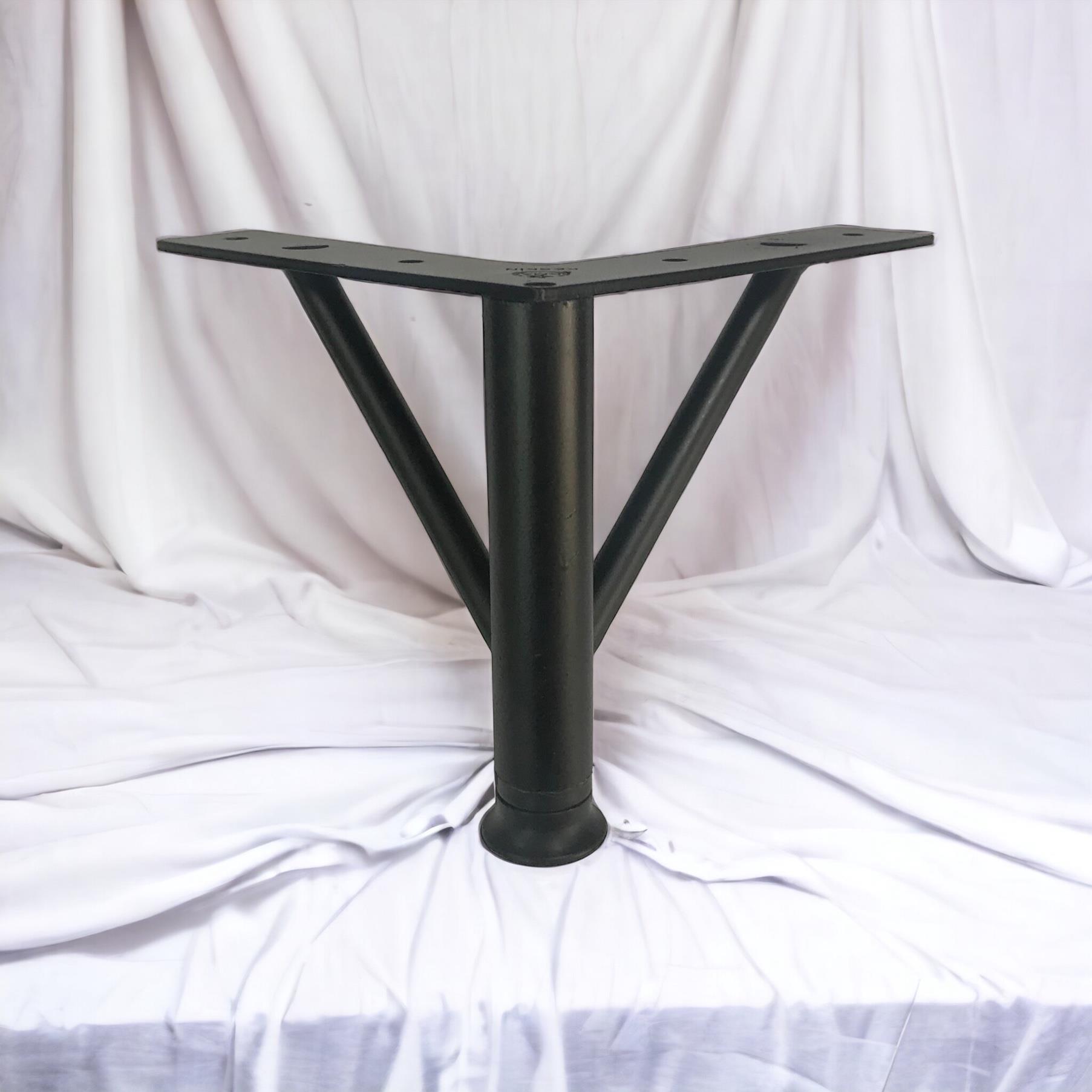Firkete Ayak Metal 12 cm Mat Siyah Mobilya Koltuk Ayağı - Görsel 3