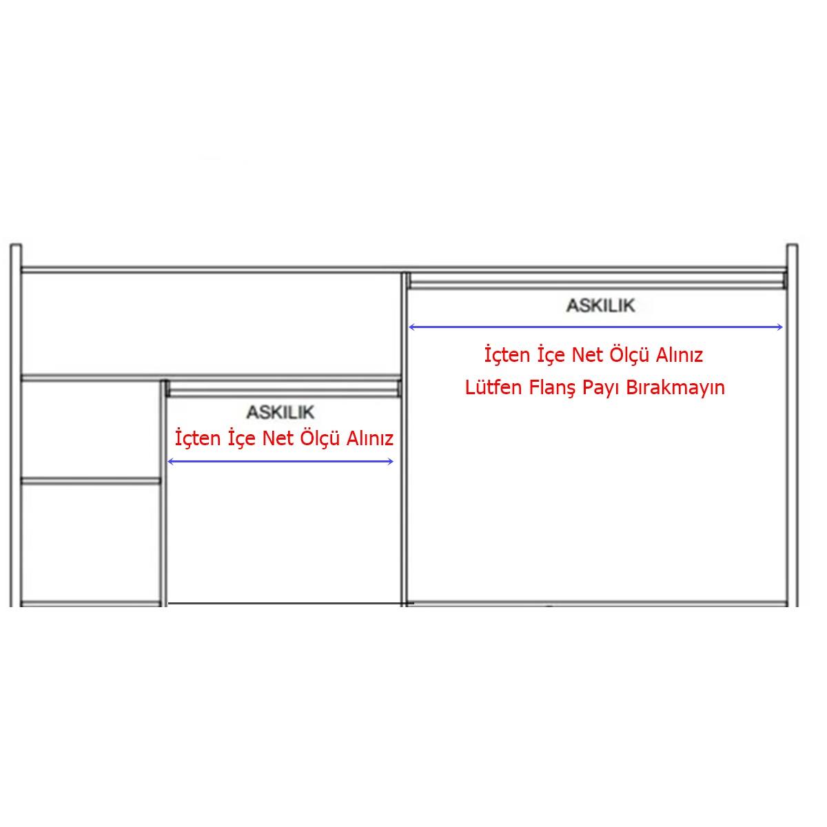 Led Işıklı Sensörlü 110-120 cm Dolap Içi Elbise Askı Borusu Pilli - Görsel 3
