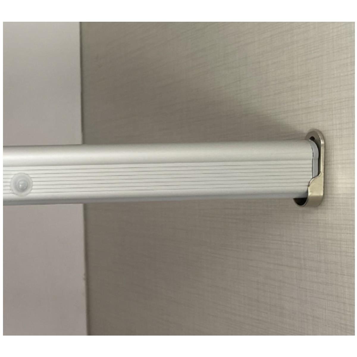 Led Işıklı Sensörlü 110-120 cm Dolap Içi Elbise Askı Borusu Pilli - Görsel 5